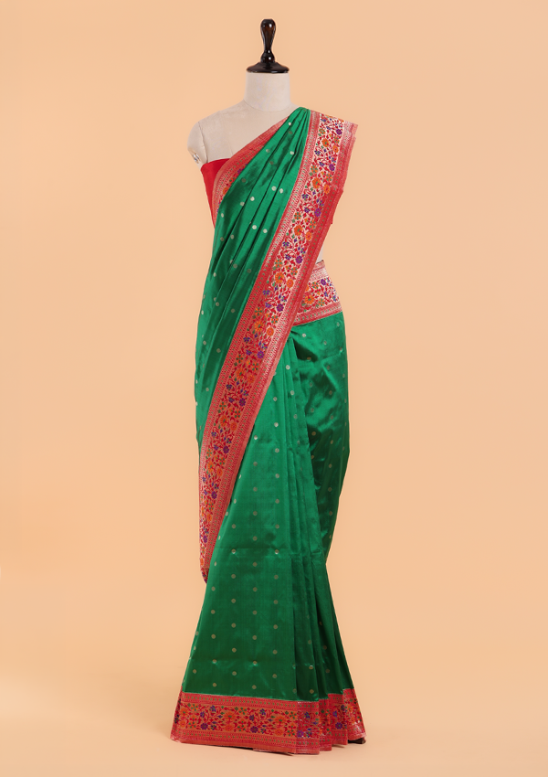 Green Paithani Saree in Silk