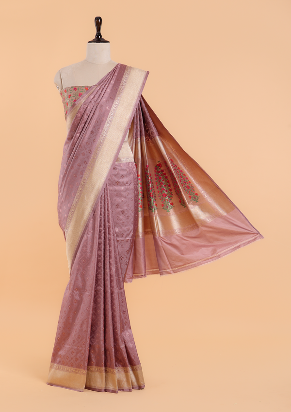 Mauve Paithani Pallu Saree in Silk