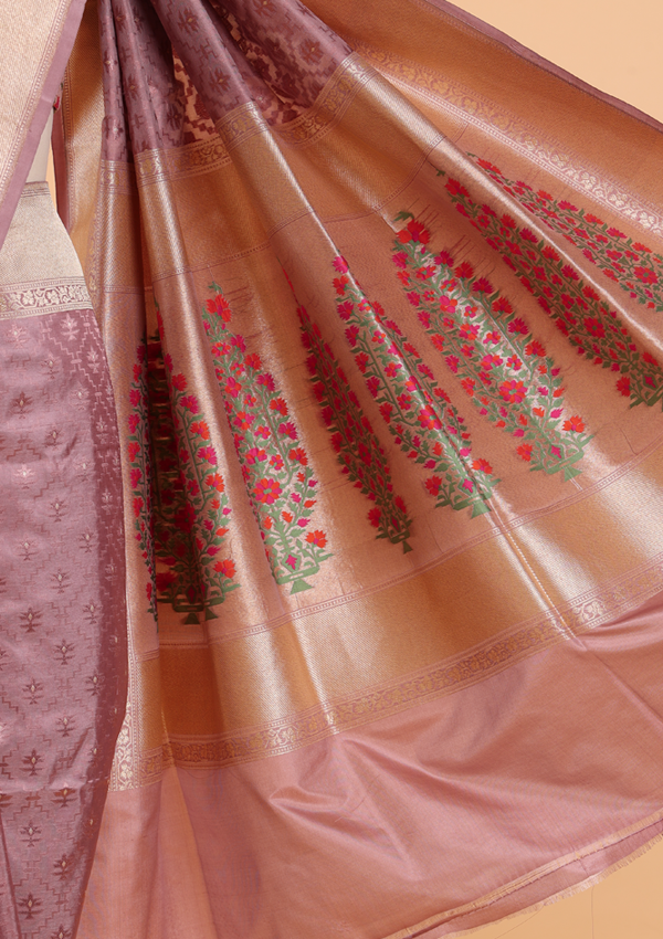 Mauve Paithani Pallu Saree in Silk