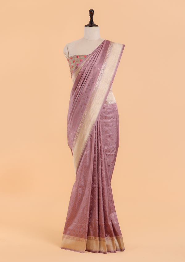 Mauve Paithani Pallu Saree in Silk