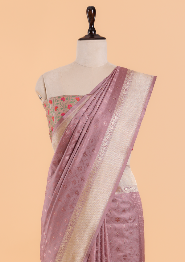 Mauve Paithani Pallu Saree in Silk