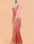 Peach Paithani Pallu Saree in Silk