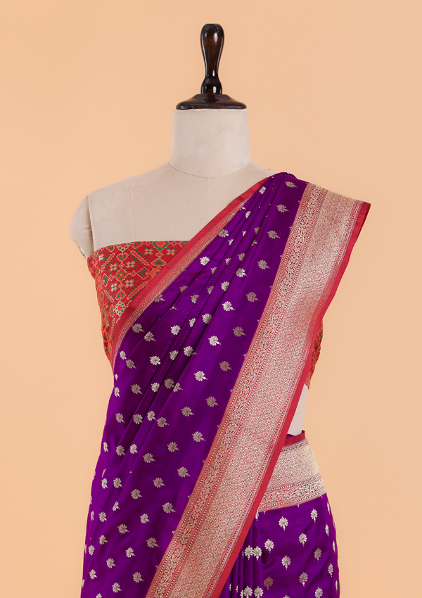 Purple Patola Pallu Saree in Silk