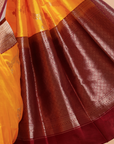 Yellow Lehariya Saree in Silk