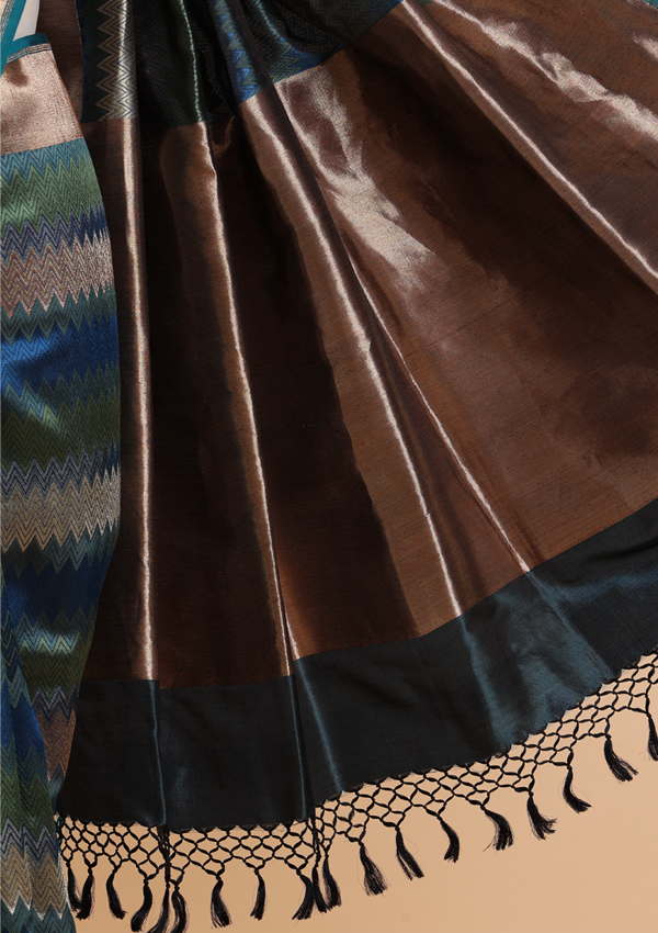 Jade Green Rangkat Saree in Silk