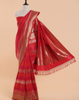 Red Rangkat Saree in Silk