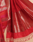 Red Rangkat Saree in Silk