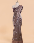 Purple Brocade Saree In Silk