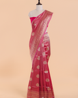 Red Brocade Saree In Silk