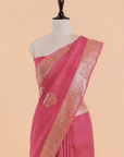 Gajar Pink Butta Saree in Georgette Tussar