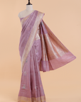 Mauve Butta Saree in Georgette Tussar