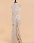Cream Butta Saree in Georgette Tussar