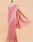 Peach Butta Saree in Georgette Tussar