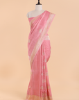 Peach Butta Saree in Georgette Tussar