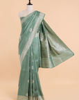 Jade Green Butta Saree in Georgette Tussar
