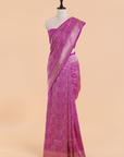 Magenta Pink Brocade Saree In Silk