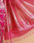 Pink Jaal Saree in Silk