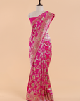 Pink Jaal Saree in Silk