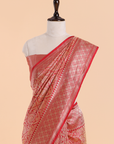 Red Brocade Saree In Silk