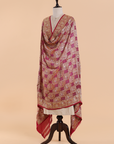 Magenta Pink Jaal Bandhani Dupatta in Georgette