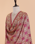 Magenta Pink Jaal Bandhani Dupatta in Georgette