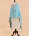 Firozi Plain Bandhani Dupatta in Georgette