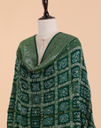 Green Gharchola Bandhani Dupatta in Georgette