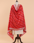 Red Butti Dupatta in Silk