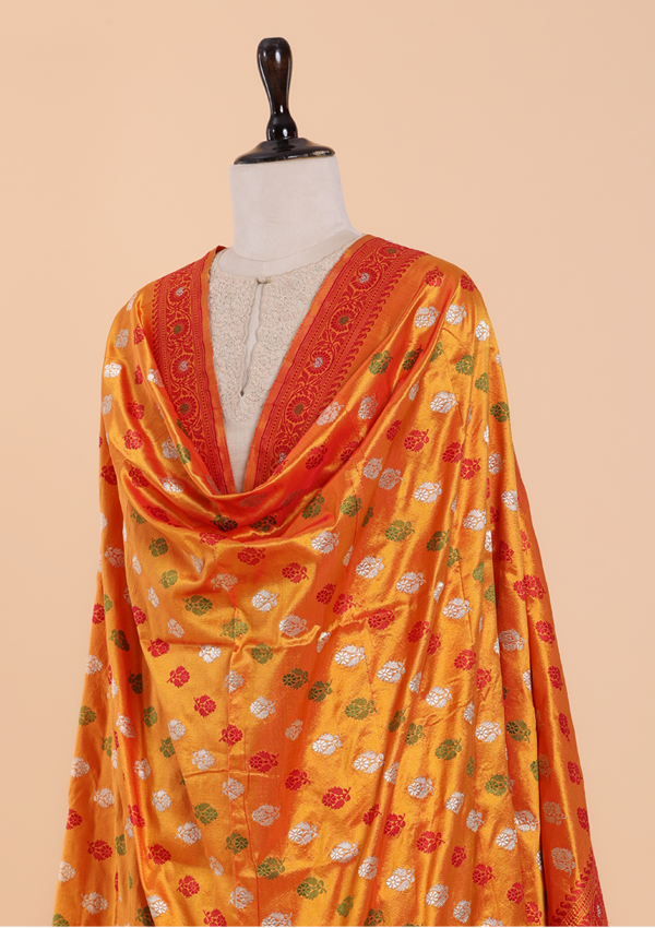 Short Gold Butti Dupatta in Silk