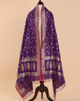 Purple Jaal Dupatta in Silk
