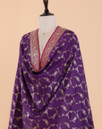 Purple Jaal Dupatta in Silk