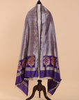 Purple Brocade Dupatta in Silk