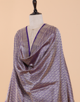 Purple Brocade Dupatta in Silk