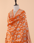 Orange Jaal Dupatta in Silk