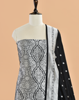 Black Brocade Silk Dress