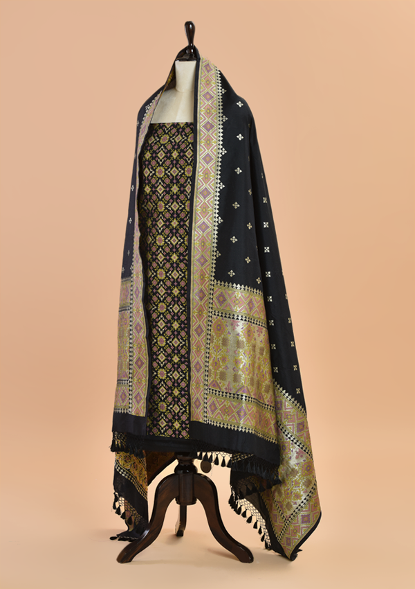 Black Jaal Dress in Silk