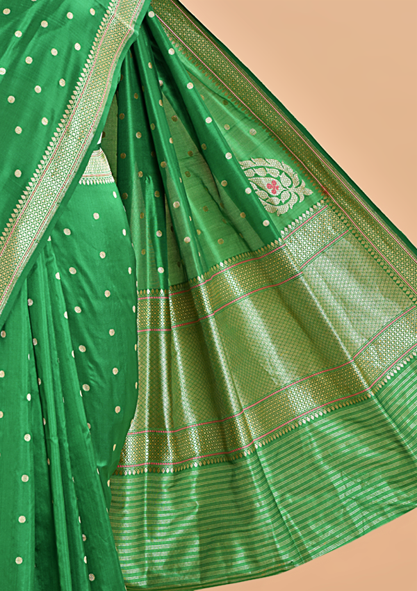 Green Butti Silk Saree