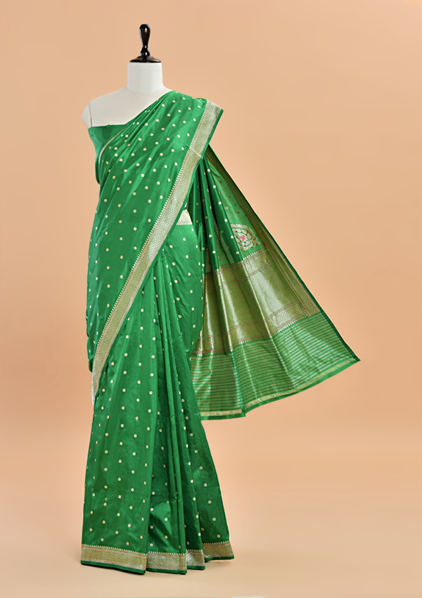 Green Butti Silk Saree