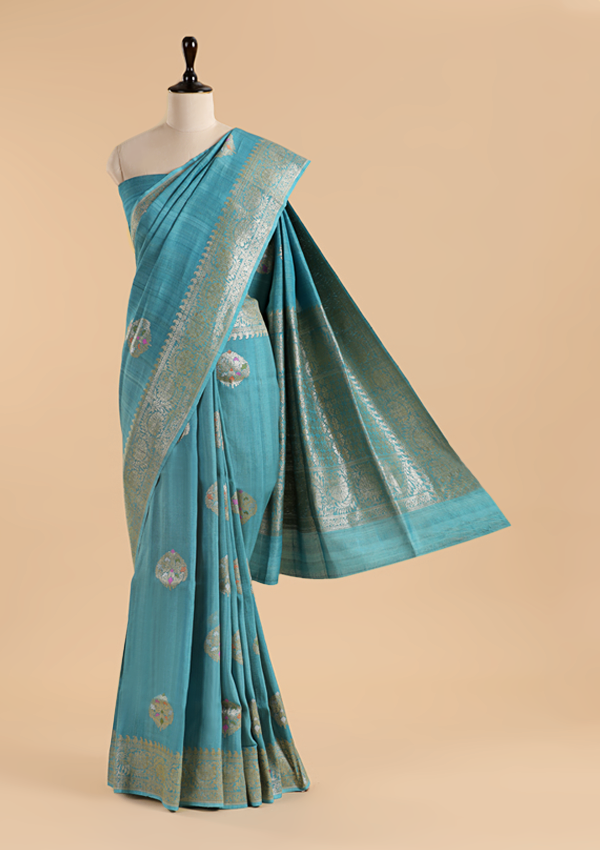 Peacock Butta Saree in Georgette Tussar