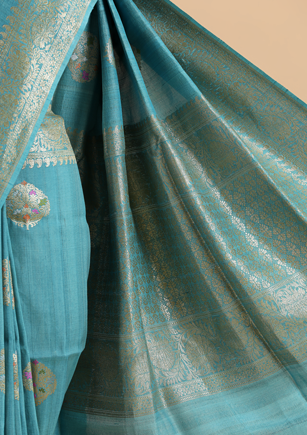 Peacock Butta Saree in Georgette Tussar