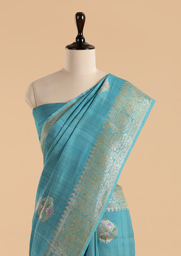 Peacock Butta Saree in Georgette Tussar