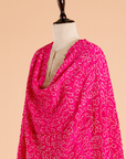 Rani Pink Plain Bandhani Dupatta in Silk