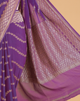 Purple Lehariya Saree in Georgette