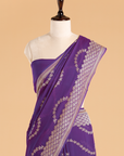 Purple Lehariya Saree in Georgette