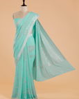 Firozi Plain Saree in Georgette
