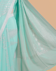 Firozi Plain Saree in Georgette