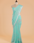 Firozi Plain Saree in Georgette
