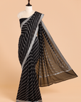 Black Lehariya Saree in Georgette