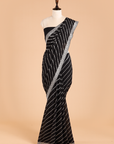 Black Lehariya Saree in Georgette