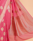 Pink Butta Saree In Georgette